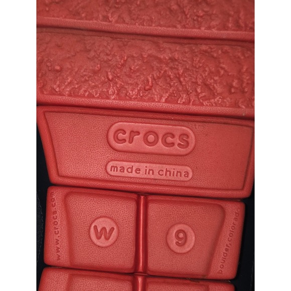 Crocs Ballet Flats Women's Size 9 Comfortable Navy Blue & Red Shoes - Picture 10 of 10